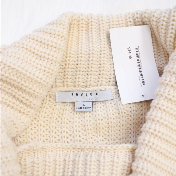 NWT Favlux off the shoulder sweater - Picture 6 of 6